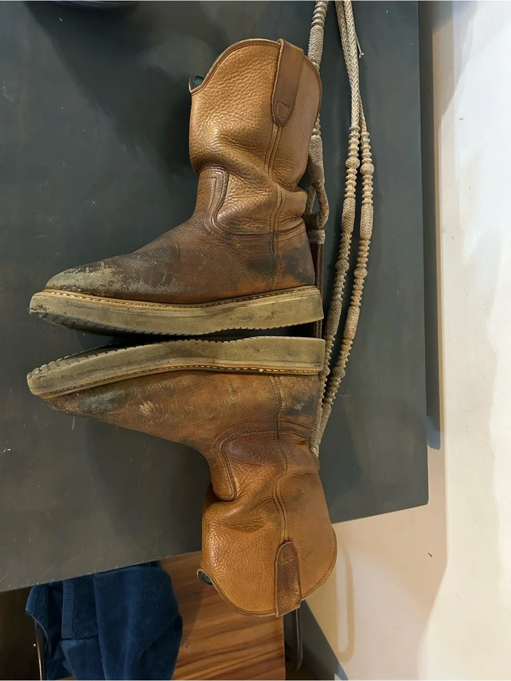 Georgia Wellington leather work boots 7.5